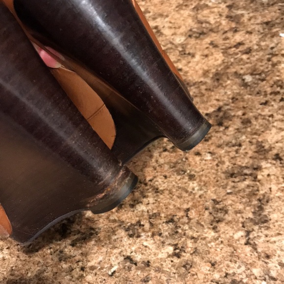 MICHAEL Michael Kors Women Leather Peep Toe sandals wedge Brown | 8.5 - Picture 5 of 16